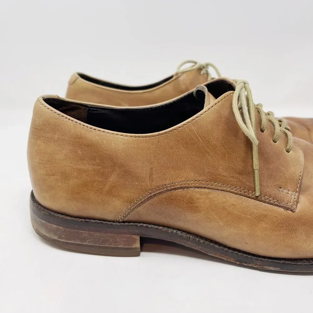 Cole Haan Mens 10.5 Brown Nike Air Williams Derby Round Toe Dress Shoes Lace Up